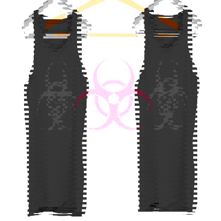 バイオハザードシンボル 生物学的ハザード警告標識 タンクトップ