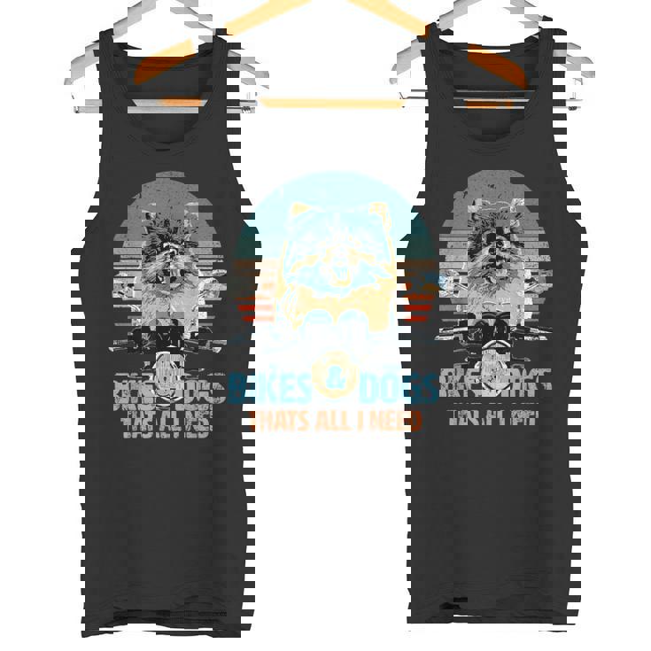 バイク&犬 かわいいポメラニアン ポメラニアン オートバイ タンクトップ