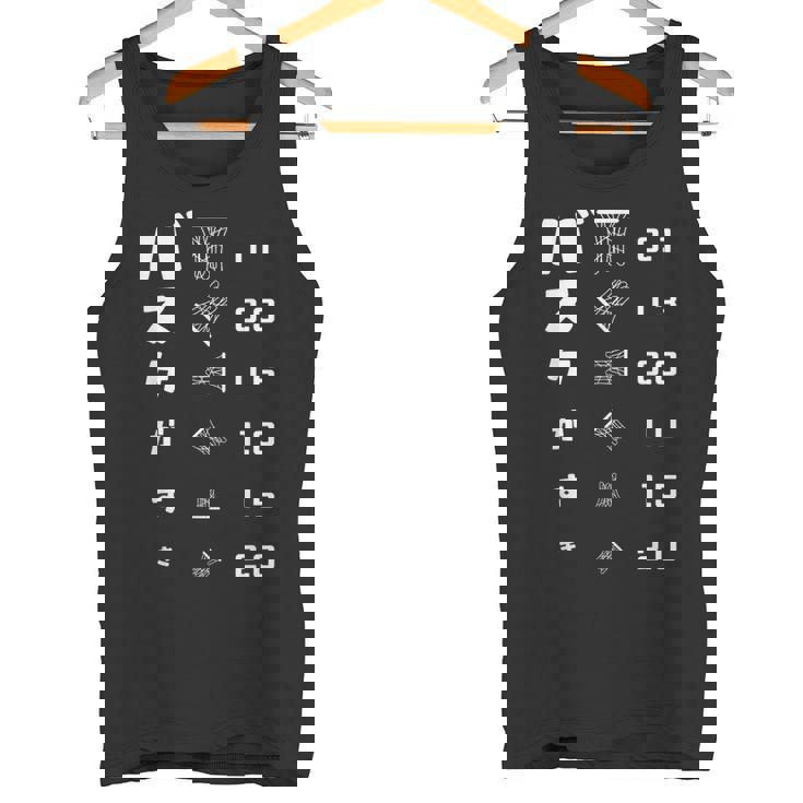 バスケがすき 視力検査 バスケ バスケ部 バスケットボール部 バスケ好き おもしろ バスケットボール タンクトップ