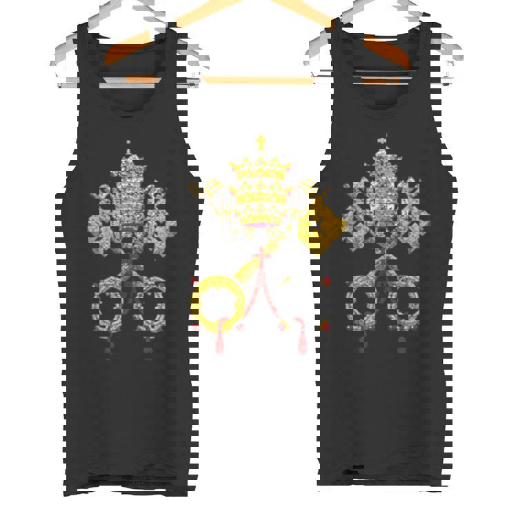 バチカン市の旗 アームコート ローマ セントペターズスクエア タンクトップ