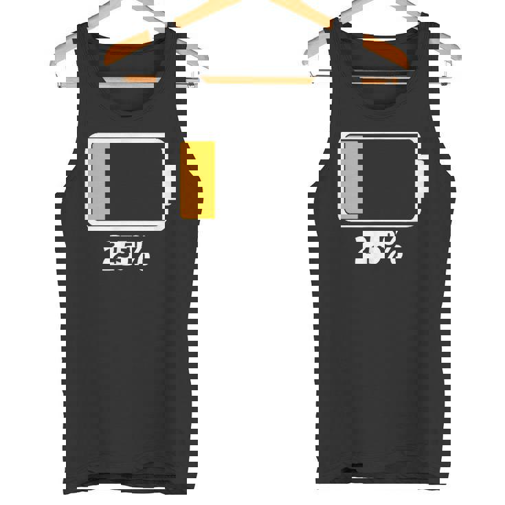 バッテリー25 残り25 バッテリーtシャツバッテリー低 タンクトップ