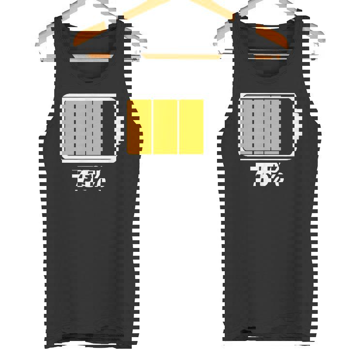 バッテリー75残り75バッテリーフルtシャツバッテリー低 タンクトップ