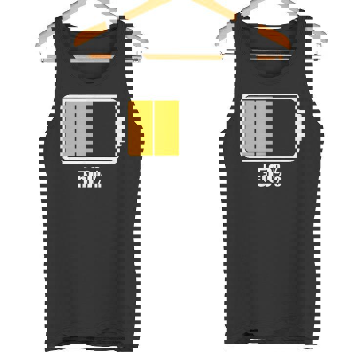 バッテリーハーフ残量50 バッテリーデッドtシャツ バッテリー残量が少ない タンクトップ