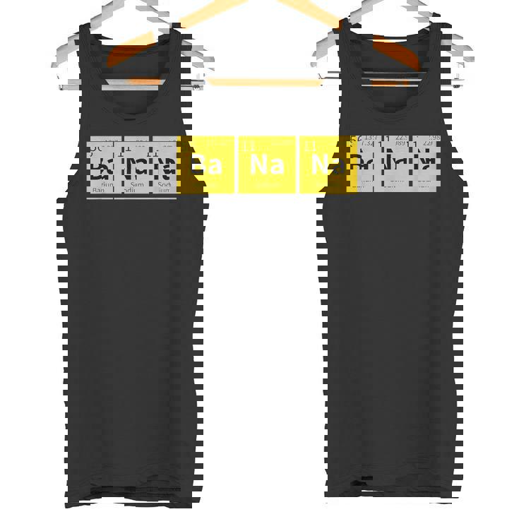 バナナおかしい化学元素周期表食品科学 タンクトップ