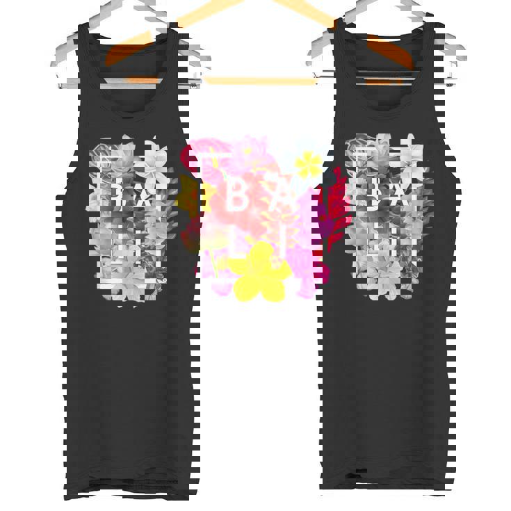 バリの花 ワードアート バリ島インドネシア土産 タンクトップ