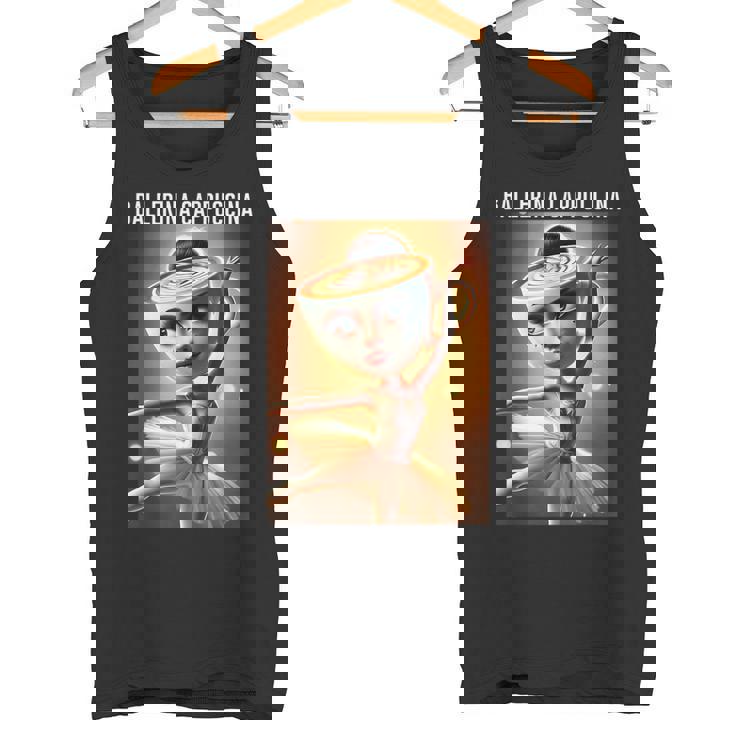 バレリーナ カプチーノ 面白い イタリアン ブレイン レッド タンクトップ