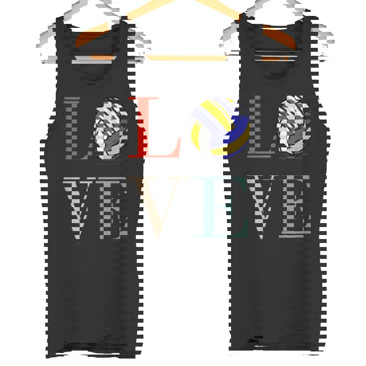 バレーボール 面白い バレー部 おもしろ 文字入り 服 おもしろグッズ 文字 ネタ メンズ Love 部活 タンクトップ