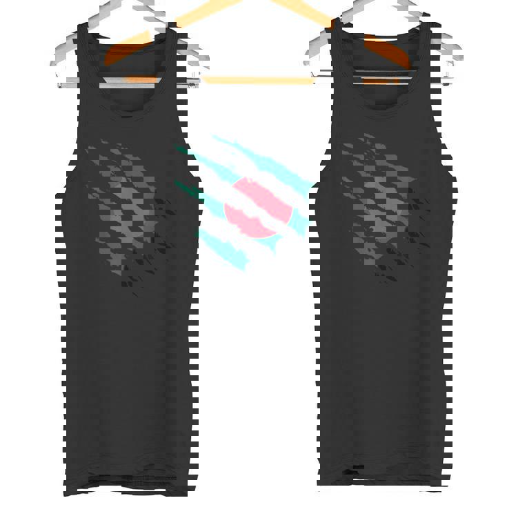 バングラデシュ国旗 バングラデシュ ルーツ 爪 バングラデシュ プライド タンクトップ