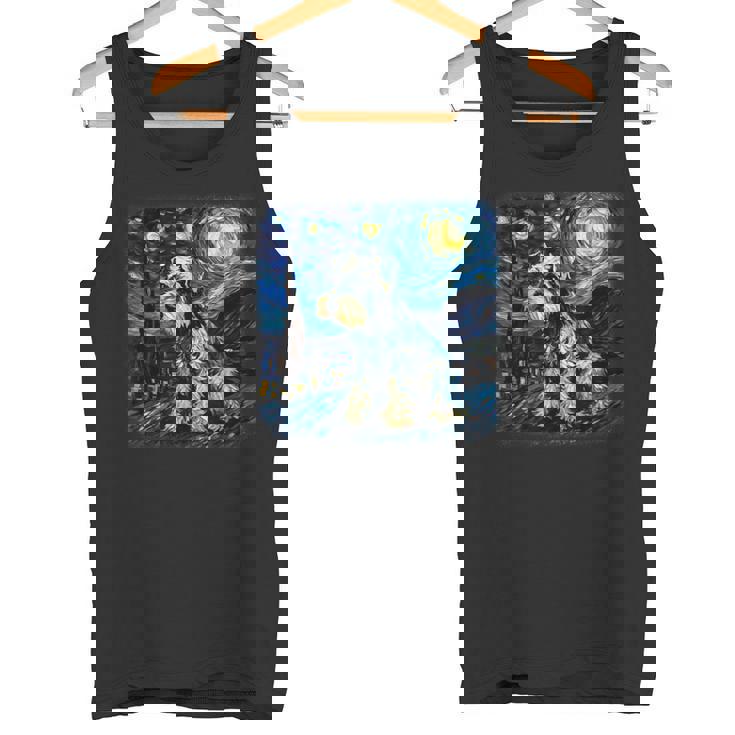 バン・ゴッホ 星月夜ミニチュア・シュナウザー タンクトップ