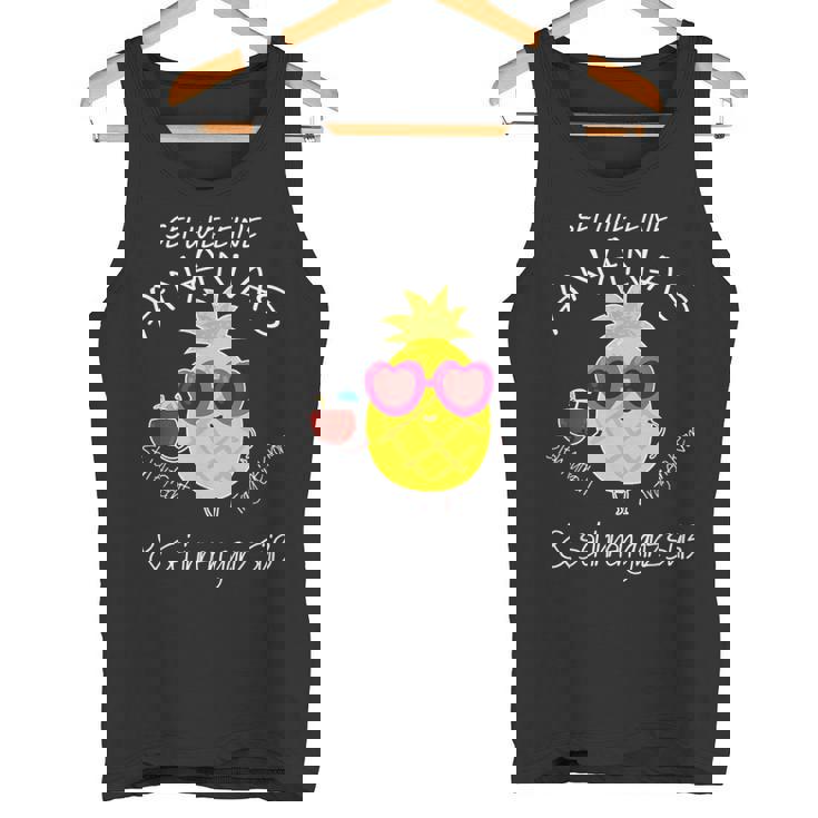 パイナップル サングラス アロハ ビーチ ハワイアン ハワイ タンクトップ