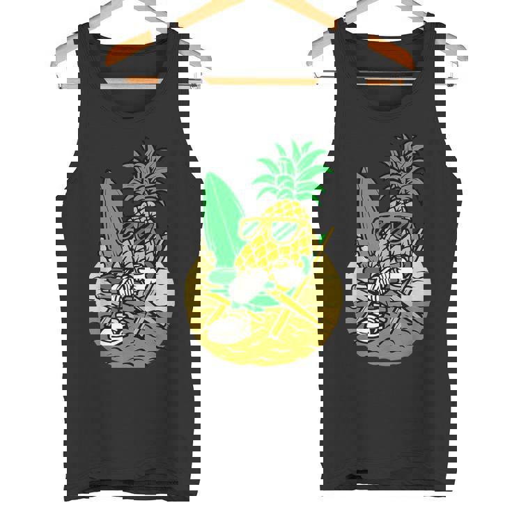 パイナップル サーファー サングラス ハワイ ハワイアン アロハ メンズ レディース タンクトップ