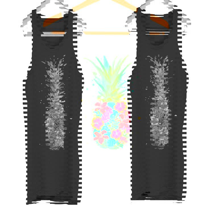 パイナップルフラワー レディース メンズ アロハ ハワイ ヴィンテージ ハワイアン タンクトップ