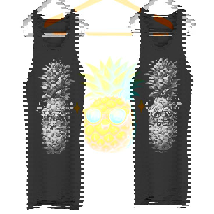 パイナップル柄 フルーツタリアン トロピカルパイナップル フルーツファン タンクトップ