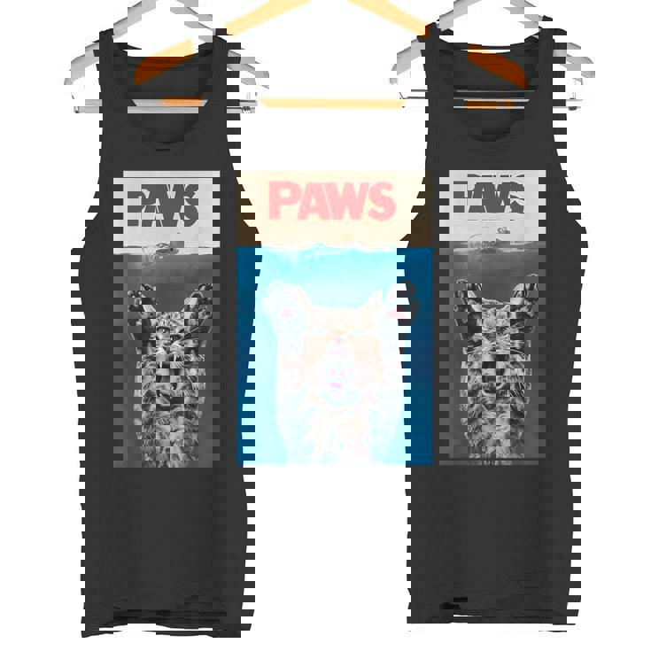 パウス おもしろ猫 パロディ 猫 恋人 ギフト 子猫 サメ ネズミ 鳴き声 タンクトップ