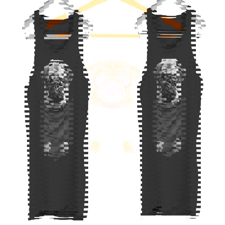 パグ 面白いtシャツ イヌ ポケット わんこ メンズ 犬好き グッズ かわいい おもしろ 面白い 服 ネタ タンクトップ