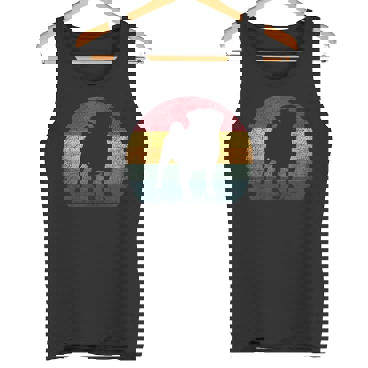 パグ犬 ヴィンテージ アンティーク調 レトロスタイル メンズ レディース ギフト タンクトップ