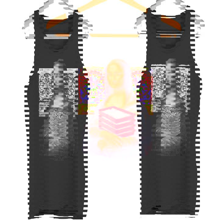 パチンカス 面白いtシャツ モナリザ パチンコ ギャンブル メンズ おもしろ 服 おもしろグッズ ネタ ウケ狙い タンクトップ