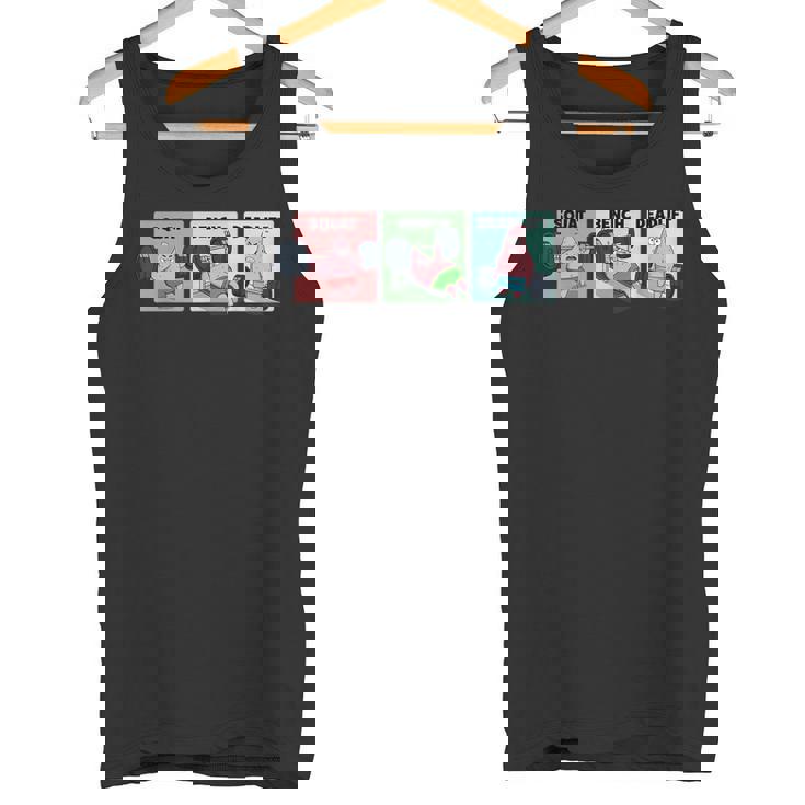 パトリック スクワット、ベンチ、デッドリフト 面白いパワーリフティング タンクトップ