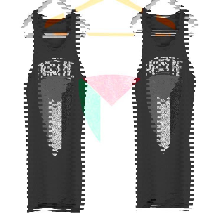 パレスチナ国旗 シールドフリー パレスチナガザ パレスチナ人 タンクトップ