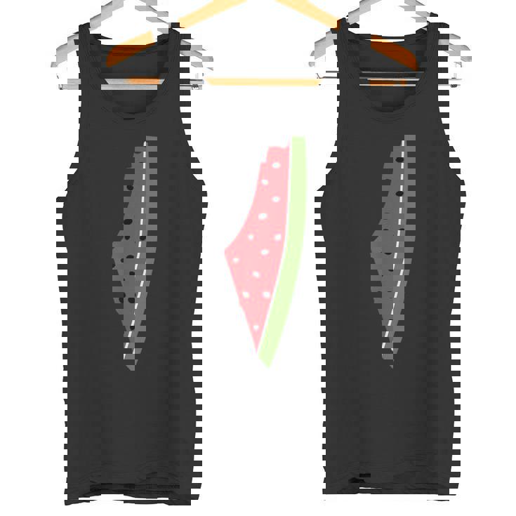 パレスチナ平和 パレスチナのスイカ タンクトップ