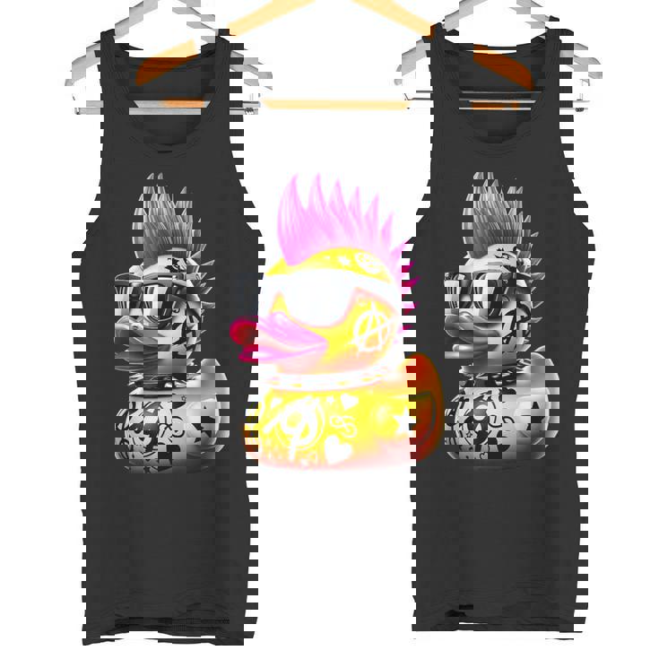 パンク アヒル アヒルの子 パンクロック 面白い 動物好き タンクトップ