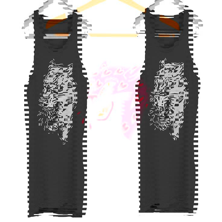 パンサーピンク×ハートラブトラディショナルフラッシュ タンクトップ