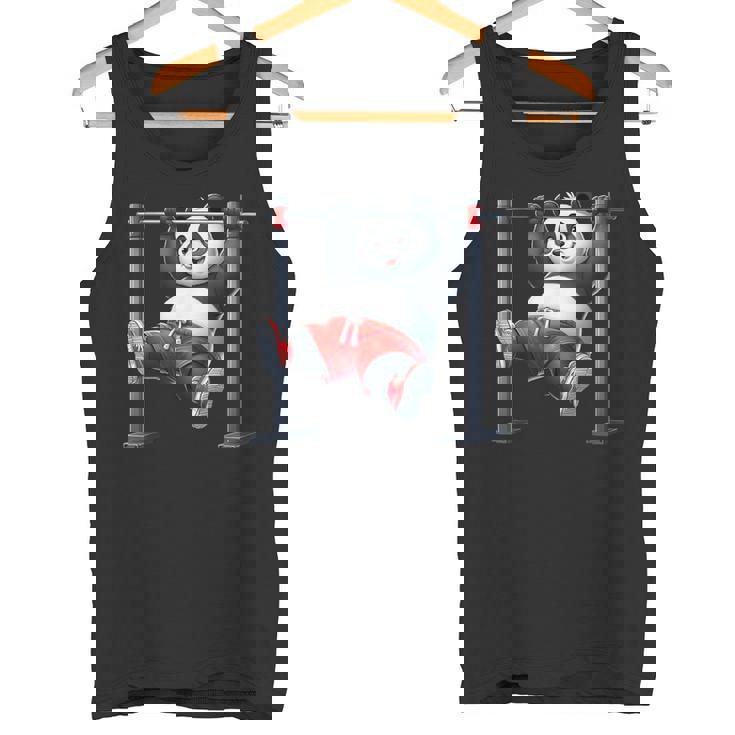 パンダ 懸垂 トレーナー ジム フィットネス ワークアウト トレーニング タンクトップ