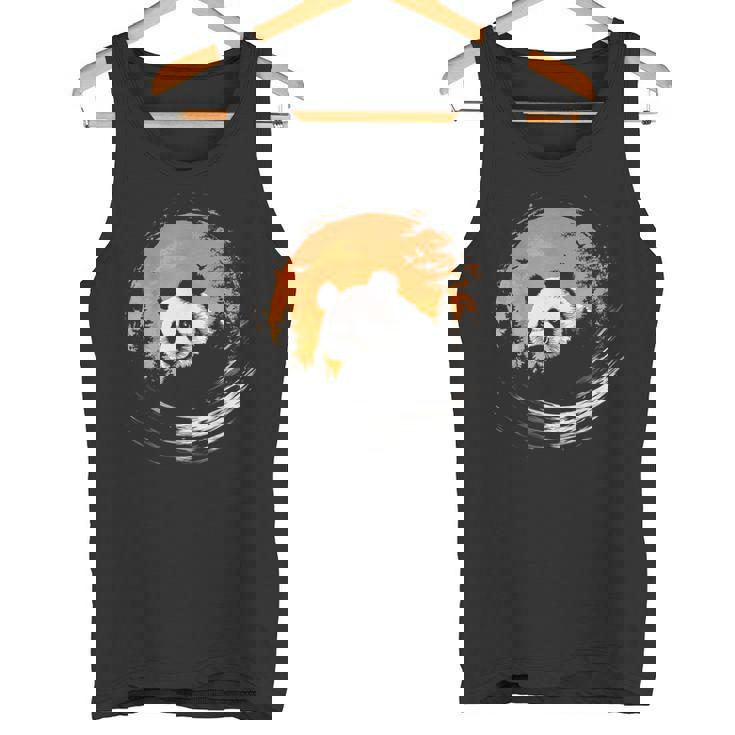 パンダ 森 ポートレート 動物好き 自然 グラフィック パンダ タンクトップ