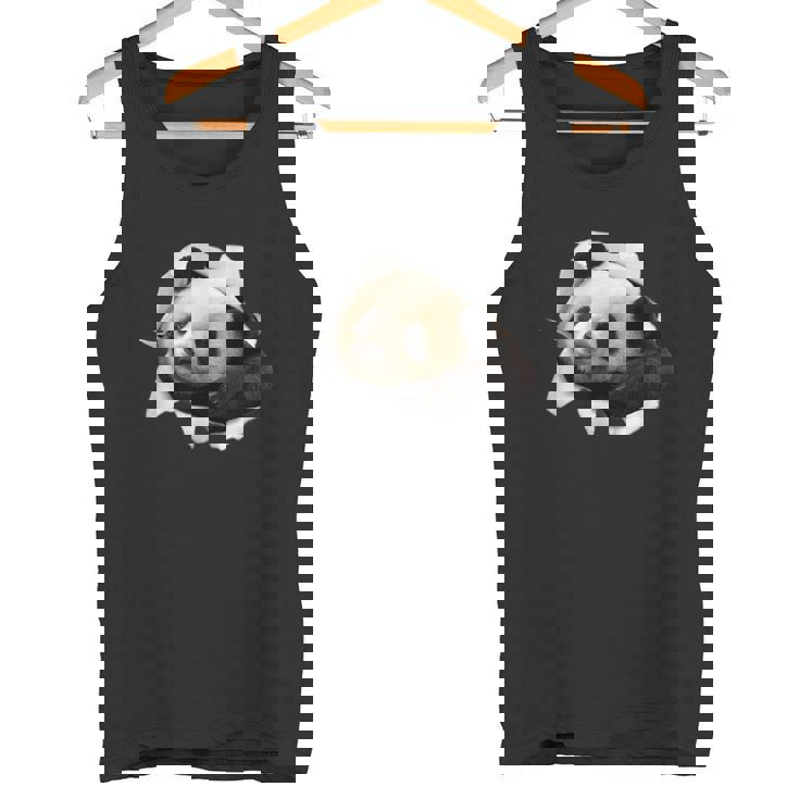 パンダ 面白いtシャツ メンズ 動物 グッズ おもしろ 面白い 服 ネタ 動物 珍獣 熊猫 タンクトップ