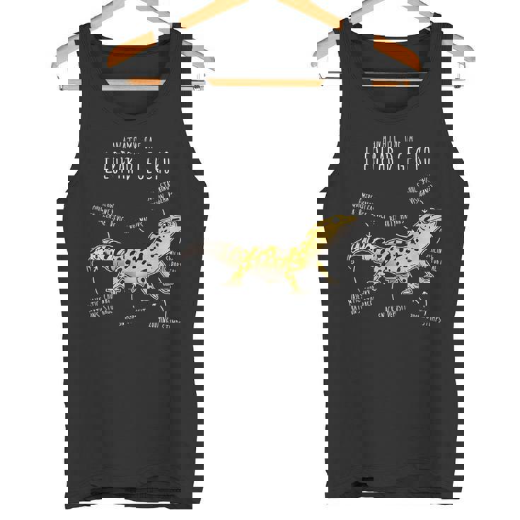 ヒョウゲッコの解剖学、面白いペット爬虫類トカゲ好き。 タンクトップ