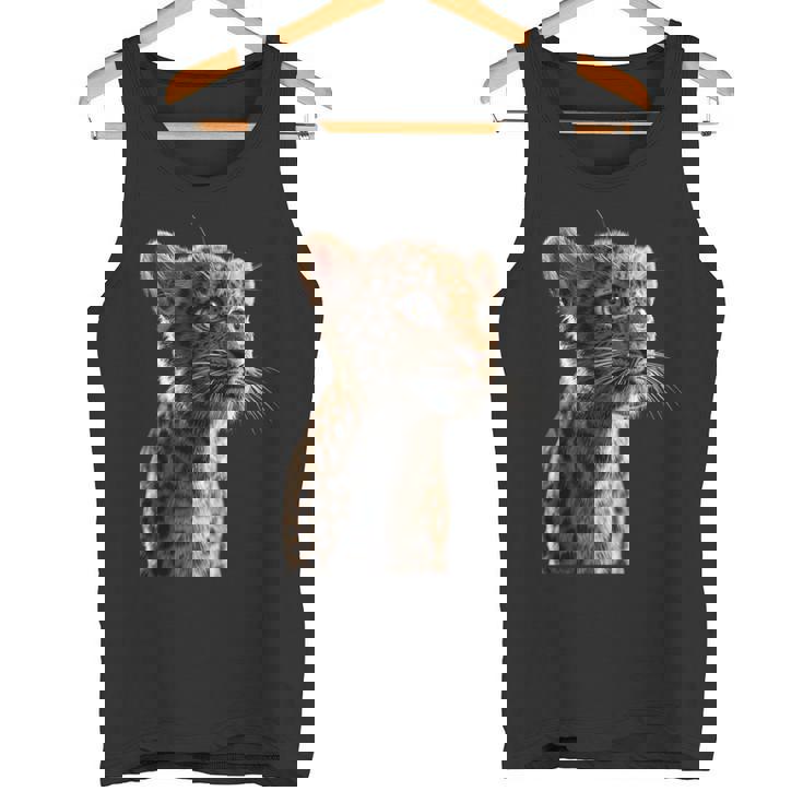 ヒョウヒョウ大型猫かわいい大型猫ヒョウヒョウ タンクトップ