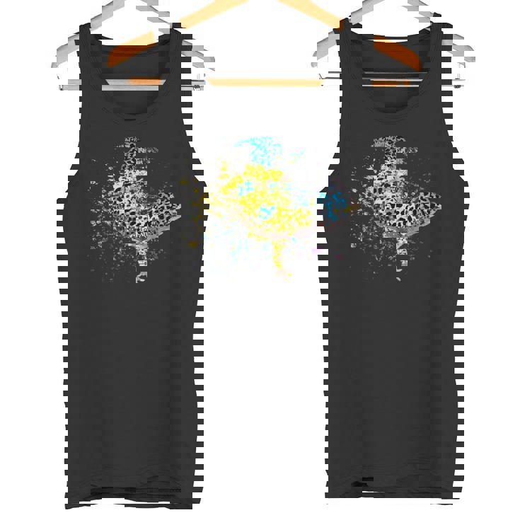 ヒョウモントカゲモドキ 水彩画 爬虫類飼育員 ヤモリ 扇子 タンクトップ