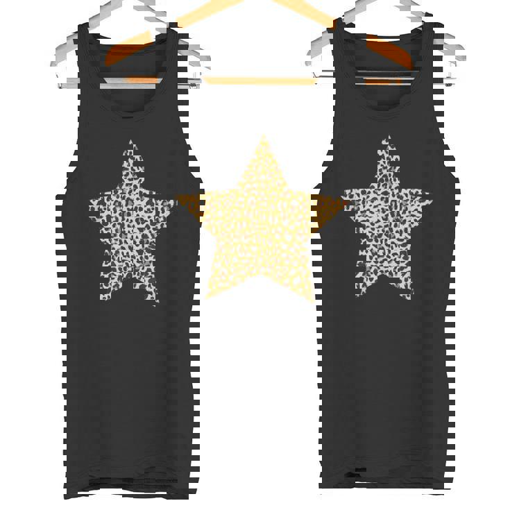 ヒョウ柄 アニマルプリント 星 タンクトップ