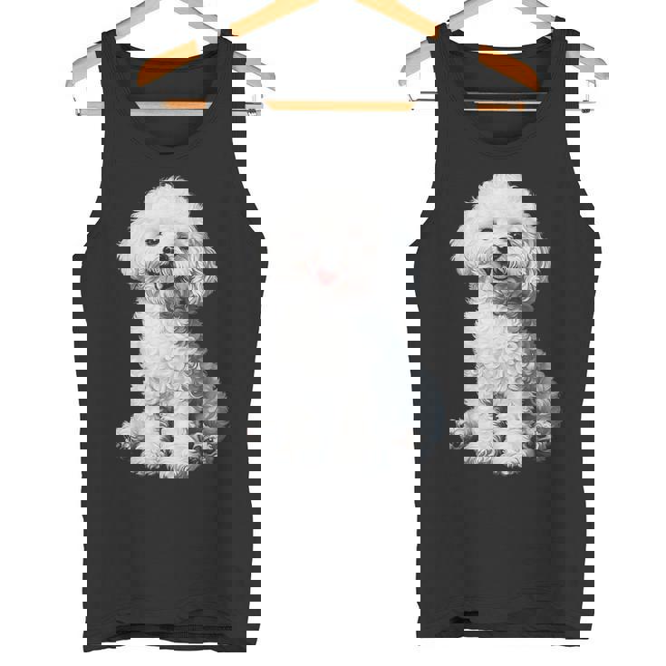 ビションフリーゼ 犬 モチーフ ペット イラスト ビションフリーゼ タンクトップ