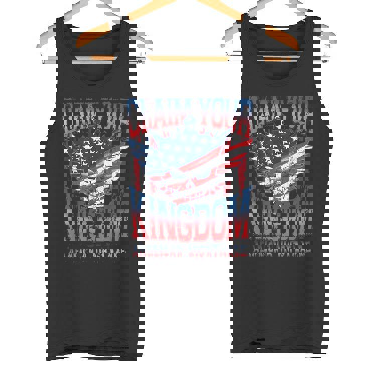 ビンテージアメリカ国旗ドリームクレームユアキングダムの悪夢 タンクトップ