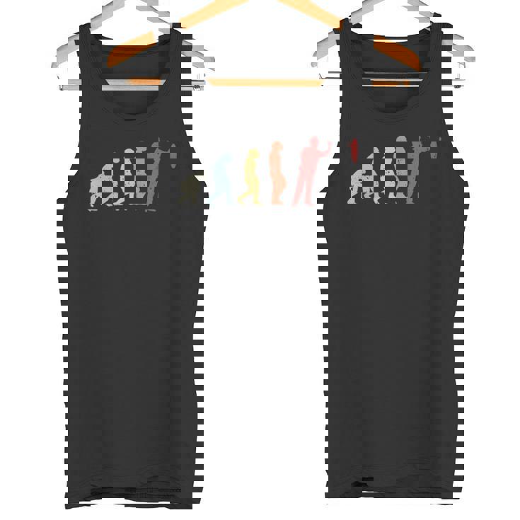 ビンテージダーツ進化面白いダーツダーツプレーヤーのギフト タンクトップ