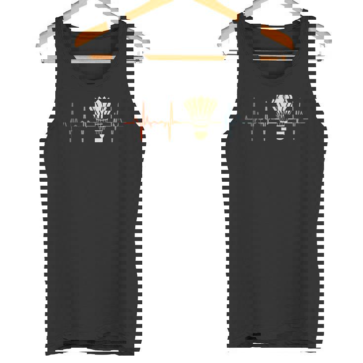 ビンテージバドミントンハートラインシャトルコック タンクトップ