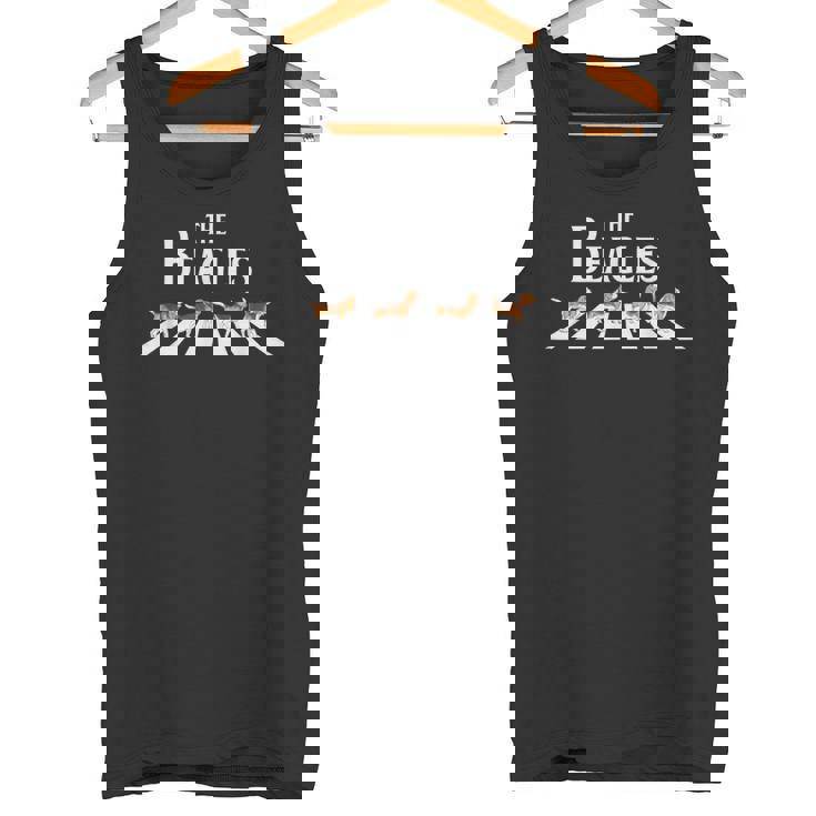 ビーグルス隊を楽しもう クール 面白い 犬 グラフィック クールなデザイン タンクトップ