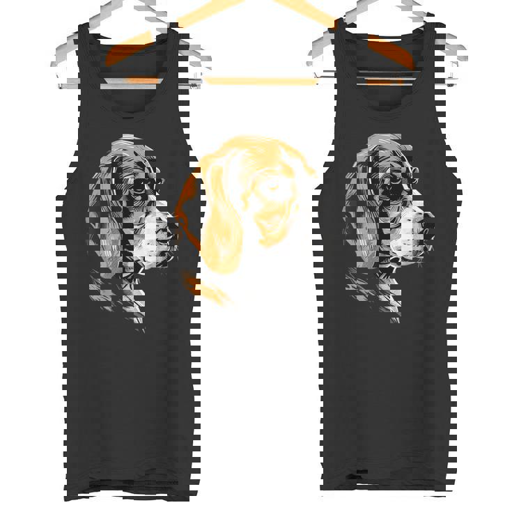 ビーグル子犬ビーグル狩猟犬かわいい犬イングリッシュビーグル タンクトップ