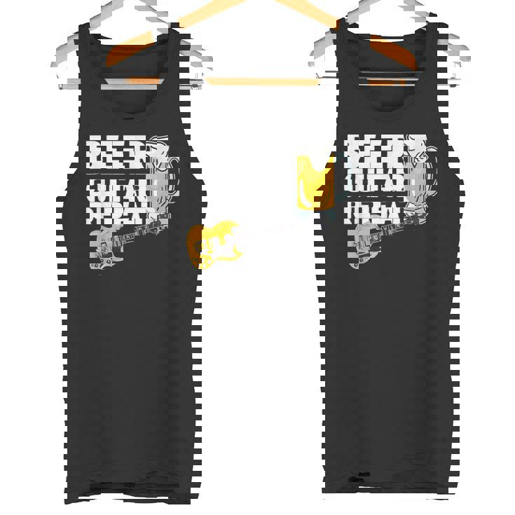 ビール ギター リピート ギター ベース ロックンロール ギタリスト向け タンクトップ