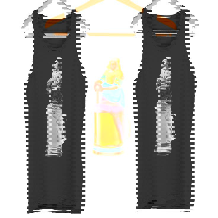 ビール 酒 面白いtシャツ フェルメール 飲み おもしろ 飲み会 のんべえ メンズ ネタ 服 アート グッズ タンクトップ