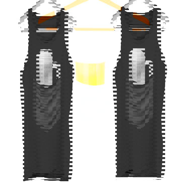 ビール 酒 面白いtシャツ 面白い ジョッキ ポケット 飲み おもしろ 飲み会 のんべえ メンズ ネタ 服 タンクトップ