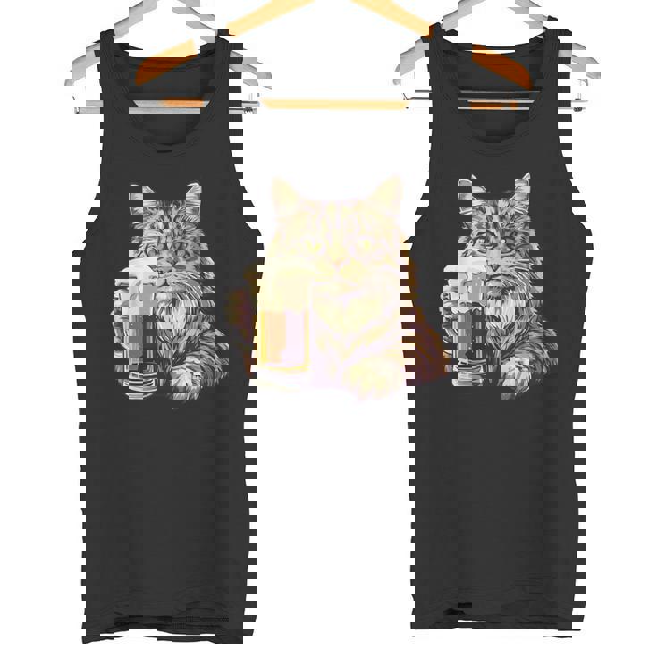 ビールジョッキ かわいい猫 タンクトップ