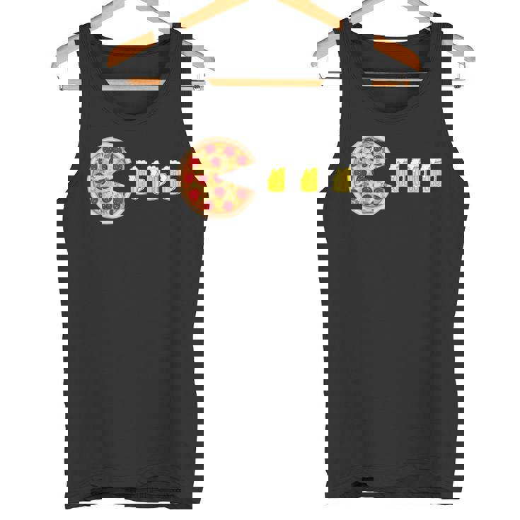 ピザとビール 楽しいピザ ナイトゲーマー ピザ タンクトップ