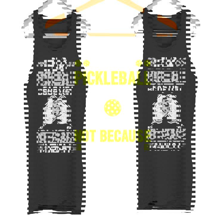 ピックルボールをするのは、自分が上手だからじゃなくて、好きだから タンクトップ