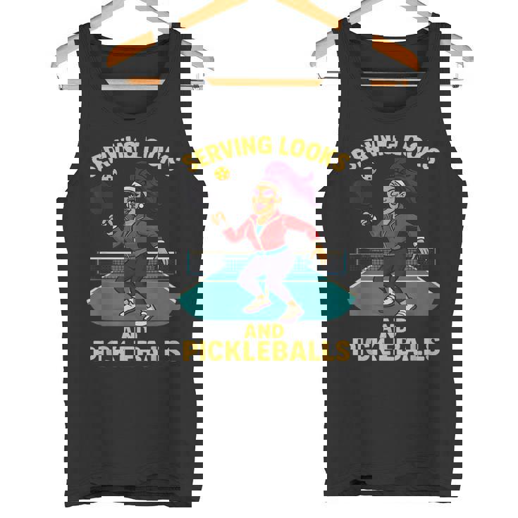 ピックルボールドラッグコート歌姫デザイン。 タンクトップ