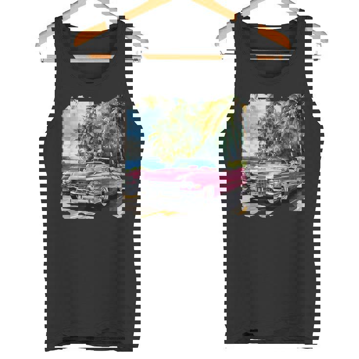 ピンク キャデラック ルックイン ビンテージビークル タンクトップ