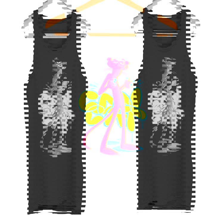 ピンクパンサー クールな猫 グラフィティ チョークアート タンクトップ