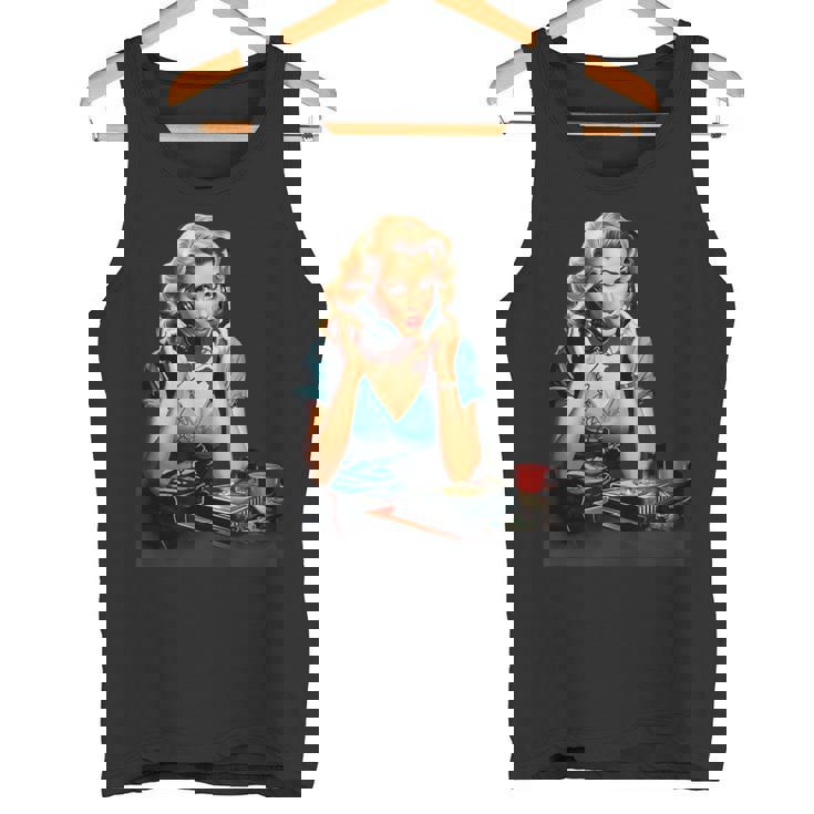 ピンナップガール ヴィンテージ電話 オールドスクール タンクトップ