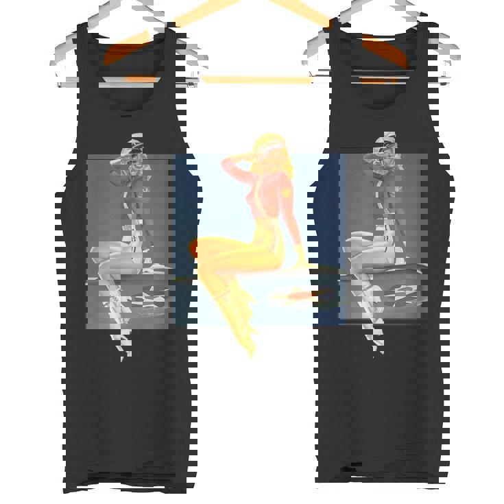 ピンナップガールww2軍空軍ポスターヴィンテージ タンクトップ